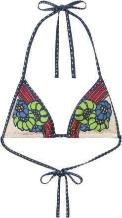 La DoubleJ Bikinitop met strikdetail en bloemenprint - Roze