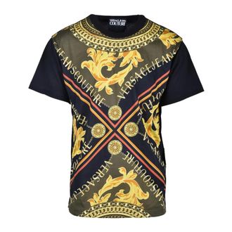 Versace Jeans Couture Cotton T-shirt with Unique Design - male - Versace Jeans Couture - T-Shirts - Multicolor - S - Tops