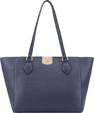 Paul Costelloe Womens Belaya Leather Shoulder Bag - Blue - One Size