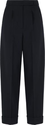 Max Mara Black Tailored Flat Front Pant