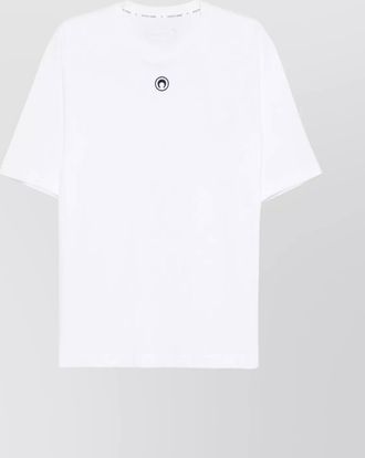 Marine Serre ribbed crew neck cotton t-shirt