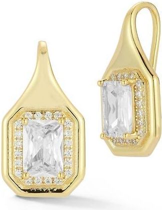 Glaze Jewelry Emerald Cut Cubic Zirconia Drop Earrings in Gold at Nordstrom Rack