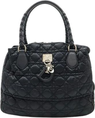 Dior Pre-owned Handbags, female, Black, Size: ONE SIZE Pre-owned Nylon Handbag