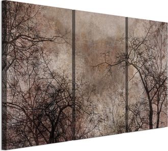 OEM Cuadro Sobre Lienzo Italiano De 90 X 60 Cm, Tr&iacute;ptico - Estilo Modernista - Naturaleza Cuadro Sobre Lienzo Italiano De 120 X 80 Cm, Tr&iacute;ptico - Estilo M