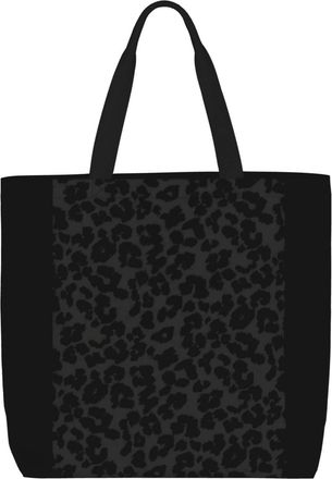 Generic Women Handbag Black Leopard Print Handbag Retro Reusable Shoulder Bags, For Work, Gym, Christmas, Swim, Daily