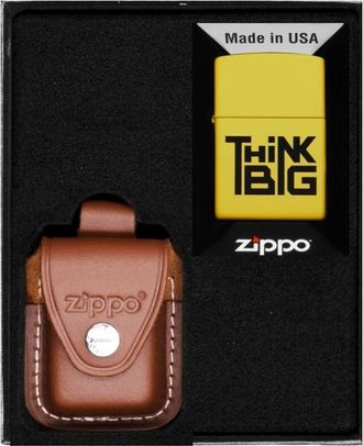 OEM Encendedor Zippo Think Big Design Set De Regalo N.&ordm; 4