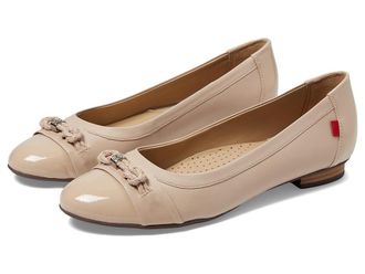 Marc Joseph New York Park Ave Flat Womens Shoes Nude Napa : 9.5 M, Leather