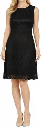 Taylor Sleeveless Lace Dress In Black