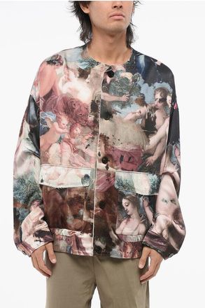 Balmain Patterned Satin Lightweight Jacket size 52