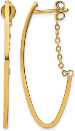 Diamond2Deal 14k Yellow Gold Round Shape Hoop Earrings 41.5mm