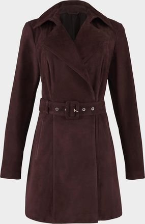 Gorski Metis Suede Belted Trench Coat