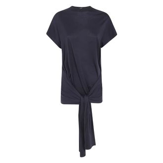 Toteme Tie Waist Jersey Top - Dames - T-shirts - Zwart - S - Katoen - Tops