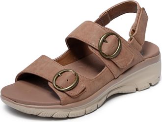 Skechers Womens Easy Going-Certified Charm Sandal, Tan, 5.5 UK