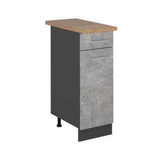 Vicco Mueble Bajo De Cocina R-line, Hormig&oacute;n, 30 Cm, Et Roble