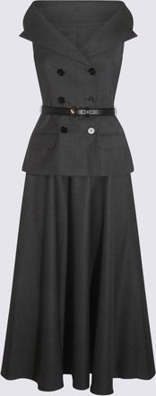 Self Portrait Grey Wool Dress