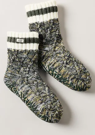 UGG Deedee Fleece Lined Crew Gripper Socks