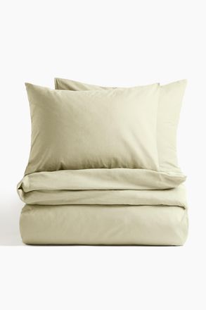 H&M Baumwollbettw&auml;sche f&uuml;r Doppel- und Kingsize-Betten - Khakigr&uuml;n