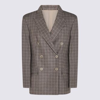 Brunello Cucinelli Jackets Beige/Marrone/Brown-Donna