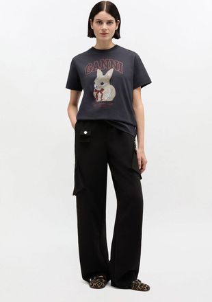 Ganni Black Twill Suiting Trousers - Size 34