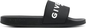 Givenchy Klassieke Pool Slippers met Logo - Heren - Sandalen - Zwart - 41 EU - Schoenen