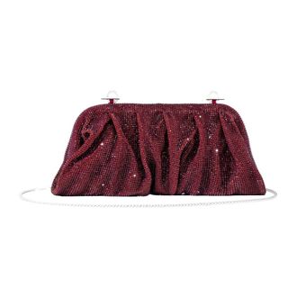 Benedetta Bruzziches Tassen, Dames, Rood, ONE Size, Satijn, Venus La Grande Clutch