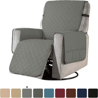 OEM Recliner Cover, Double-sided Recliner Sofa Cover With Side Pockets (large, Black)