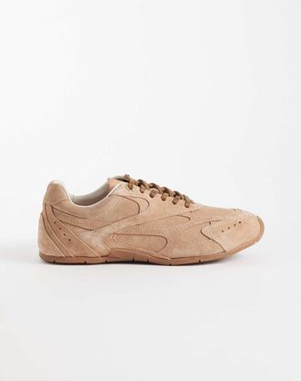 Bronx Myr-aa - Sneakers in camoscio vintage color moka mousse-Marrone