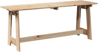 vidaXL Banco De Exterior Marr&oacute;n 119 X 35 X 47 Cm Madera Maciza De Pino Vidaxl