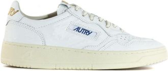 Autry Sneakers, female, White, 4 UK, White Low Trainers with Perforated Toe