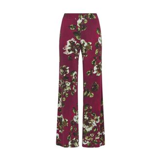 Maliparmi Frosted Blossom Trouser - Dames - Wijde Broeken - Veelkleurig - 2XL - Broeken
