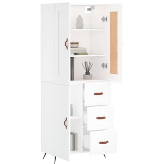 Berkfield Home Highboard White 69.5x34x180 cm Engineered Wood