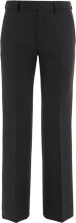 Darkpark Black Colin Tailored Pressed-Pleat Stretch-Wool Formal Pants