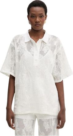Isabelle Blanche Top - Dames - Polos - Wit - M - Katoen - Tops