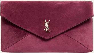 Saint Laurent YSL XXL Suede Envelope Pouch Clutch Bag