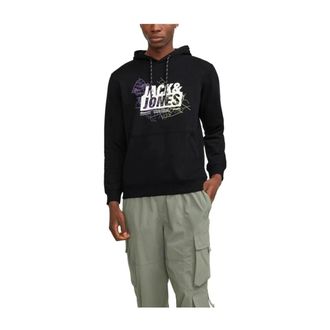 Jack & Jones Hoodie - Heren - Hoodies - Zwart - S - Katoen - Hoodies & sweatvesten