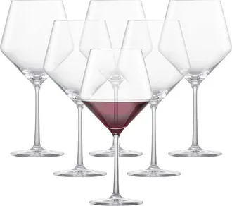 Schott Zwiesel Glass Pure Tritan Crystal Burgundy Wine Glasses (Set Of 6)