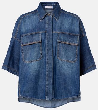 Brunello Cucinelli Top in denim
