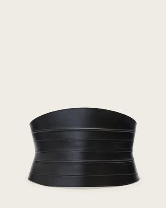 AllSaints Ceri Wide Leather Belt