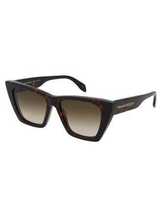Alexander McQueen AM0299S Havana Acetate Sunglasses - Brown