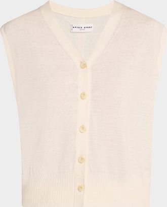 Apiece Apart Organic Linen-Cotton Knit Vest