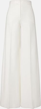 Max Mara Cotton piqu&eacute; wide-leg pants