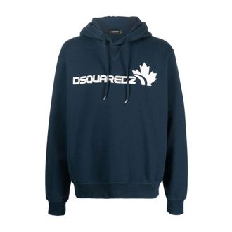 Dsquared2 Hoodies & sweatvesten, Heren, Blauw, L, Hoodies
