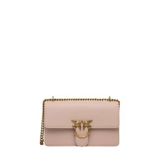 Pinko Love One Classic - Dames - Schoudertassen - Roze - ONE Size - Leer - Tassen