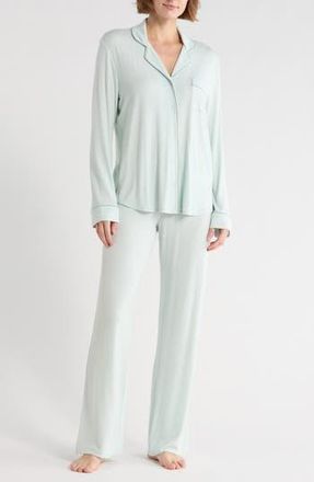 Nordstrom Rack Tranquility Long Sleeve Shirt & Pants Pajamas in Teal Steam at Nordstrom Rack, Size X-Large
