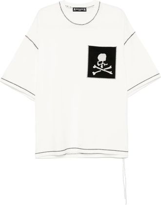 Mastermind Japan T-shirt con dettaglio cuciture - Bianco