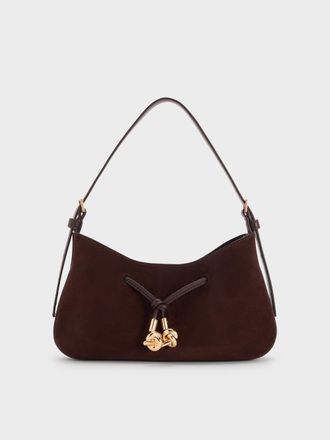 Charles & Keith Mila Recycled Suede Shoulder Bag