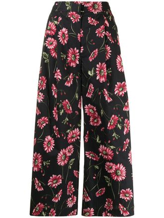 Adam Lippes Culottes a fiori - Nero