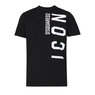 Dsquared2 DSquared2 Unisex Adult Large Icoon Relaxed Fit T-Shirt (Zwart, Wit)