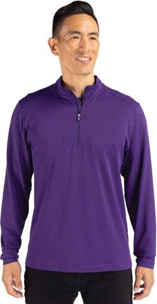 Cutter & Buck Virtue Eco Pique Recycled Quarter Zip Mens Pullover Jacket