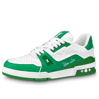 Louis Vuitton LV Trainers White Green 1AANFY